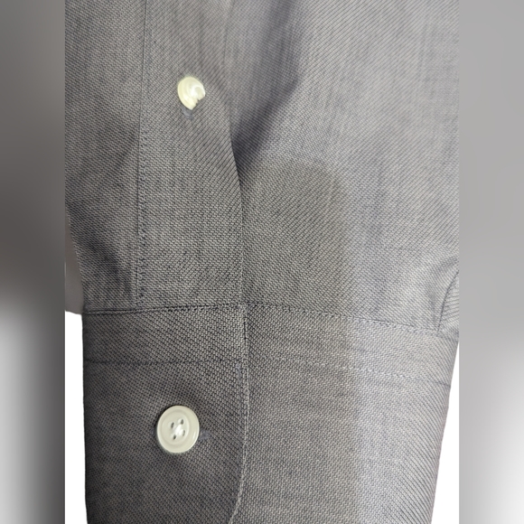 Joseph & Feiss |  Mens Dress Shirt Button Down | Dark Gray | Size 18 1/2 36-37 - Picture 9 of 11